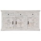 Credenza Bianca 140x40x74 cm in Legno Massello di Mango Credenza Bianca 140x40x74 cm in Legno Massello di Mango