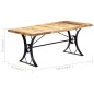 Tavolo da Pranzo 180x90x76 cm in Legno Massello di Mango Tavolo da Pranzo 180x90x76 cm in Legno Massello di Mango