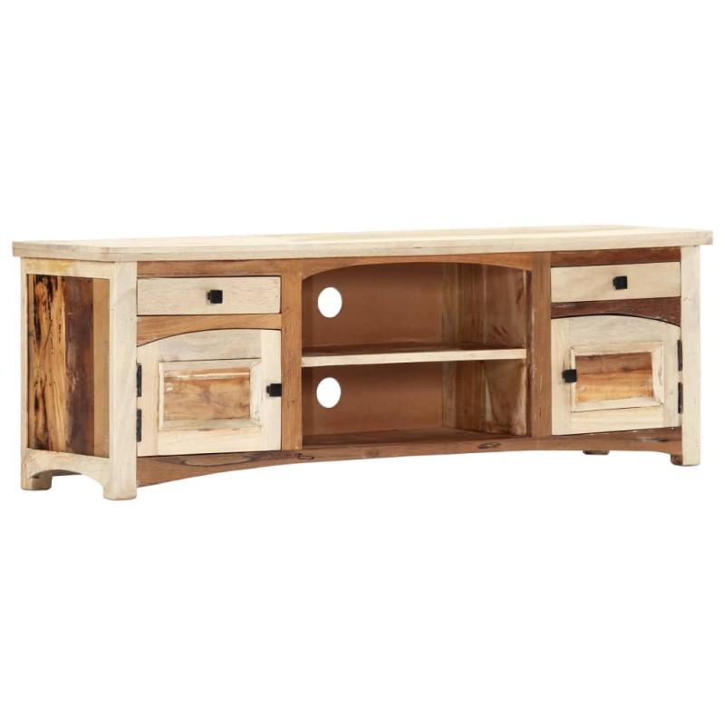 Mobile Porta TV 120x30x40 cm in Legno Massello di Recupero Mobile Porta TV 120x30x40 cm in Legno Massello di Recupero