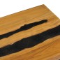 Tavolino da Caffè 100x50x40 cm in Massello Teak e Pietra Lavica Tavolino da Caffè 100x50x40 cm in Massello Teak e Pietra Lavica