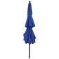 Ombrellone a 3 Livelli con Palo in Alluminio Azzurro 3,5 m