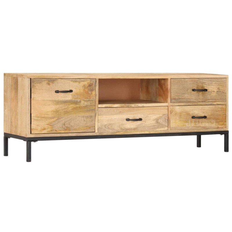 Mobile Porta TV 130x30x45 cm in Legno Massello di Mango Mobile Porta TV 130x30x45 cm in Legno Massello di Mango
