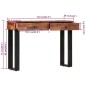Tavolo Consolle 110x30x76 cm in Legno Massello di Recupero Tavolo Consolle 110x30x76 cm in Legno Massello di Recupero