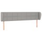 Testiera ad Orecchio Grigio Chiaro 183x23x78/88 cm in Tessuto Testiera ad Orecchio Grigio Chiaro 183x23x78/88 cm in Tessuto