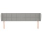 Testiera ad Orecchio Grigio Chiaro 183x23x78/88 cm in Tessuto Testiera ad Orecchio Grigio Chiaro 183x23x78/88 cm in Tessuto