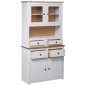 Credenza Bianca 93x40,5x180 cm in Legno Massello di Pino Panama Credenza Bianca 93x40,5x180 cm in Legno Massello di Pino Panama
