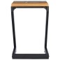 Tavolino da Caffè 30x30x50 cm Legno Massello Teak e Poliresina