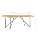 Tavolo da Pranzo 180x90x76 cm in Legno Massello di Mango Tavolo da Pranzo 180x90x76 cm in Legno Massello di Mango