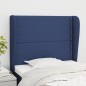 Testiera ad Orecchio Blu 103x23x118/128 cm in Tessuto Testiera ad Orecchio Blu 103x23x118/128 cm in Tessuto