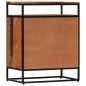 Credenza 60x35x76 cm in Legno Massello di Recupero e Acciaio Credenza 60x35x76 cm in Legno Massello di Recupero e Acciaio