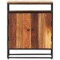 Credenza 60x35x76 cm in Legno Massello di Recupero e Acciaio Credenza 60x35x76 cm in Legno Massello di Recupero e Acciaio