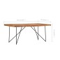 Tavolo da Pranzo 180x90x76 cm in Legno Massello di Acacia