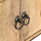 Mobile Porta TV 130x30x46 cm in Massello di Mango Grezzo