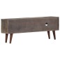 Mobile Porta TV Grigio 130x30x46 cm in Massello di Mango Grezzo Mobile Porta TV Grigio 130x30x46 cm in Massello di Mango Grezzo