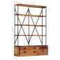 Libreria a 4 Ripiani 6 Cassetti 122x36x181cm Massello di Mango Libreria a 4 Ripiani 6 Cassetti 122x36x181cm Massello di Mango