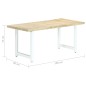 Tavolo da Pranzo 180x90x76 cm in Legno Massello di Mango Tavolo da Pranzo 180x90x76 cm in Legno Massello di Mango