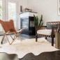 Tappeto in Vera Pelle Bovina 150x170 cm Beige Tappeto in Vera Pelle Bovina 150x170 cm Beige