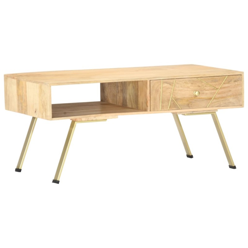 Tavolino da Caffè 95x50x42 cm in Legno Massello di Mango Tavolino da Caffè 95x50x42 cm in Legno Massello di Mango