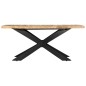 Tavolo da Pranzo 180x90x76 cm in Legno Massello di Mango Grezzo