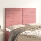 Testiere 4 pz Rosa 72x5x78/88 cm in Velluto Testiere 4 pz Rosa 72x5x78/88 cm in Velluto