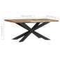 Tavolo da Pranzo 180x90x76 cm in Legno Massello di Recupero Tavolo da Pranzo 180x90x76 cm in Legno Massello di Recupero