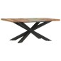 Tavolo da Pranzo 180x90x76 cm in Legno Massello di Recupero Tavolo da Pranzo 180x90x76 cm in Legno Massello di Recupero