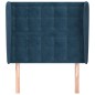 Testiera ad Orecchio Blu Scuro 103x23x118/128 cm in Velluto Testiera ad Orecchio Blu Scuro 103x23x118/128 cm in Velluto