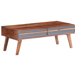 vidaXL Tavolino da Salotto Grigio 110x50x40 cm Legno Massello