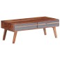 vidaXL Tavolino da Salotto Grigio 110x50x40 cm Legno Massello vidaXL Tavolino da Salotto Grigio 110x50x40 cm Legno Massello