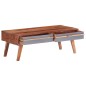vidaXL Tavolino da Salotto Grigio 110x50x40 cm Legno Massello vidaXL Tavolino da Salotto Grigio 110x50x40 cm Legno Massello
