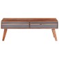 vidaXL Tavolino da Salotto Grigio 110x50x40 cm Legno Massello vidaXL Tavolino da Salotto Grigio 110x50x40 cm Legno Massello