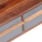 vidaXL Tavolino da Salotto Grigio 110x50x40 cm Legno Massello vidaXL Tavolino da Salotto Grigio 110x50x40 cm Legno Massello