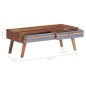 vidaXL Tavolino da Salotto Grigio 110x50x40 cm Legno Massello vidaXL Tavolino da Salotto Grigio 110x50x40 cm Legno Massello