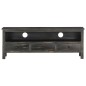 Mobile Porta TV Nero 120x30x45 cm in Legno Massello di Mango Mobile Porta TV Nero 120x30x45 cm in Legno Massello di Mango
