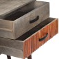 Tavolo Consolle Grigio 120x35x75 cm in Massello di Mango Grezzo Tavolo Consolle Grigio 120x35x75 cm in Massello di Mango Grezzo