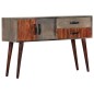 Tavolo Consolle Grigio 120x35x75 cm in Massello di Mango Grezzo Tavolo Consolle Grigio 120x35x75 cm in Massello di Mango Grezzo