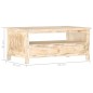 Tavolino da Caffè Bianco 90x50x40 cm in Legno Massello di Mango Tavolino da Caffè Bianco 90x50x40 cm in Legno Massello di Mango