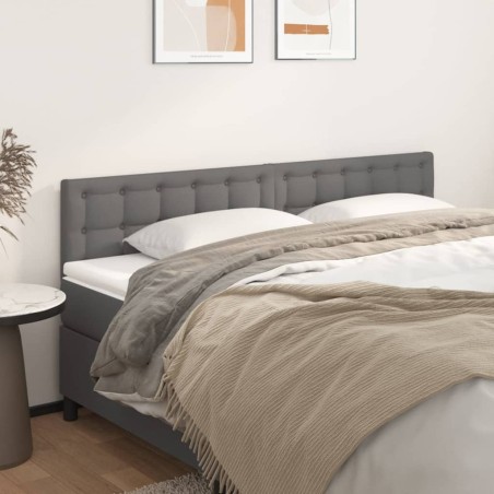 vidaXL Testiera 2 pz Grigio 80x5x78/88 cm in Similpelle