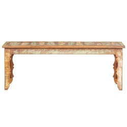Tavolino da Caffè 110x50x40 cm in Legno Massello di Recupero