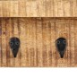Appendiabiti a Muro 60x15x20 cm Legno Massello di Mango Grezzo Appendiabiti a Muro 60x15x20 cm Legno Massello di Mango Grezzo