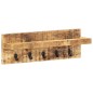 Appendiabiti a Muro 60x15x20 cm Legno Massello di Mango Grezzo Appendiabiti a Muro 60x15x20 cm Legno Massello di Mango Grezzo