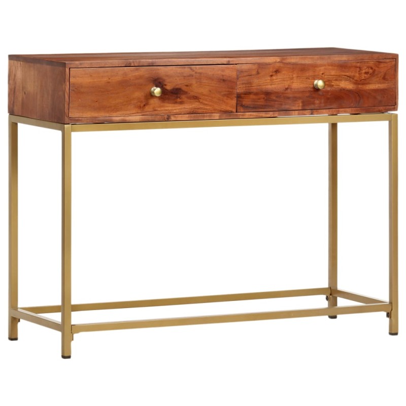 Tavolo Consolle 100x35x76 cm in Legno Massello d'Acacia Tavolo Consolle 100x35x76 cm in Legno Massello d'Acacia
