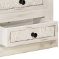 Mobile Porta TV Bianco 120x30x40 cm in Legno Massello di Mango Mobile Porta TV Bianco 120x30x40 cm in Legno Massello di Mango