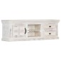 Mobile Porta TV Bianco 120x30x40 cm in Legno Massello di Mango Mobile Porta TV Bianco 120x30x40 cm in Legno Massello di Mango
