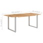 Tavolo da Pranzo 180x90x76 cm in Legno Massello di Acacia Tavolo da Pranzo 180x90x76 cm in Legno Massello di Acacia