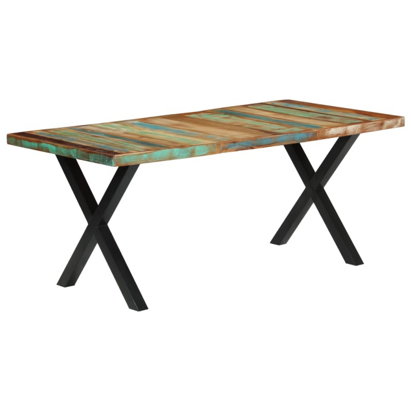 Tavolo da Pranzo 180x90x76 cm in Legno Massello di Recupero Tavolo da Pranzo 180x90x76 cm in Legno Massello di Recupero