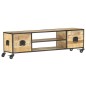 Mobile Porta TV 130x30x39 cm in Legno Massello di Mango Mobile Porta TV 130x30x39 cm in Legno Massello di Mango