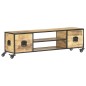 Mobile Porta TV 130x30x39 cm in Legno Massello di Mango Mobile Porta TV 130x30x39 cm in Legno Massello di Mango