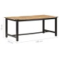 Tavolo da Pranzo 180x90x76 cm Legno Massello di Mango Grezzo