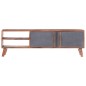Mobile Porta TV Grigio 140x30x45 cm in Massello di Sheesham Mobile Porta TV Grigio 140x30x45 cm in Massello di Sheesham